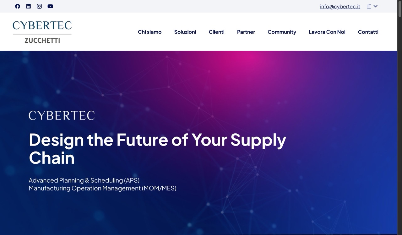 Anteprima del sito Cybertec Zucchetti